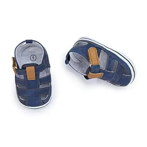 HsdsBebe Infant Baby Boys Girls Summer Beach Sandals Breathable Athletic Anti-slip Soft Sole Newborn First Walker Crib Shoes - 3
