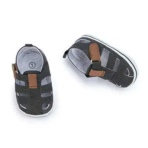 HsdsBebe Infant Baby Boys Girls Summer Beach Sandals Breathable Athletic Anti-slip Soft Sole Newborn First Walker Crib Shoes - 3