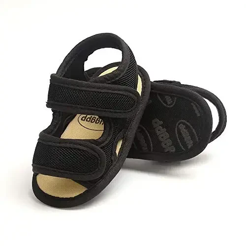 HsdsBebe Infant Baby Boys Girls Summer Beach Sandals Breathable Athletic Anti-slip Soft Sole Newborn First Walker Crib Shoes - 3