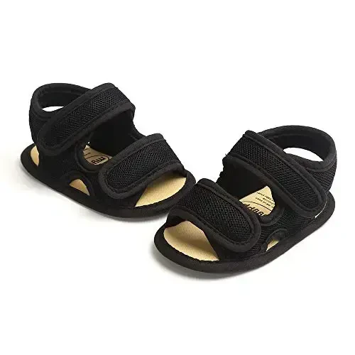 HsdsBebe Infant Baby Boys Girls Summer Beach Sandals Breathable Athletic Anti-slip Soft Sole Newborn First Walker Crib Shoes - 4