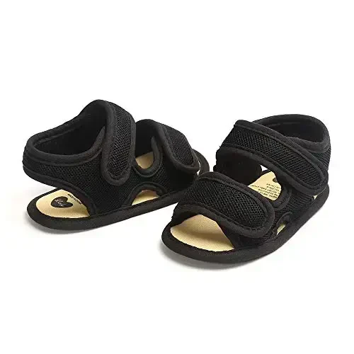 HsdsBebe Infant Baby Boys Girls Summer Beach Sandals Breathable Athletic Anti-slip Soft Sole Newborn First Walker Crib Shoes - 5