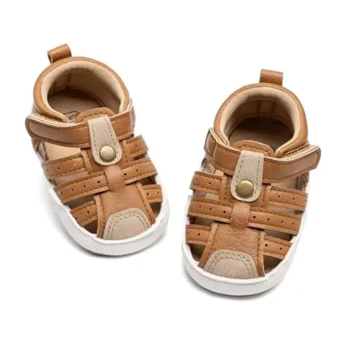 HsdsBebe Infant Baby Boys Girls Summer Beach Sandals Breathable Athletic Anti-slip Soft Sole Newborn First Walker Crib Shoes 