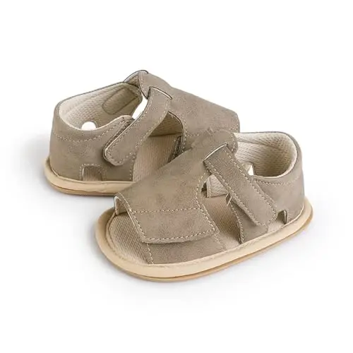 HsdsBebe Infant Baby Boys Girls Summer Beach Sandals Breathable Athletic Anti-slip Soft Sole Newborn First Walker Crib Shoes - 4