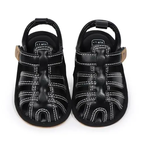 HsdsBebe Infant Baby Boys Girls Summer Beach Sandals Breathable Athletic Anti-slip Soft Sole Newborn First Walker Crib Shoes - 5