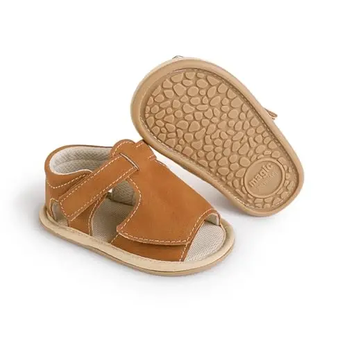 HsdsBebe Infant Baby Boys Girls Summer Beach Sandals Breathable Athletic Anti-slip Soft Sole Newborn First Walker Crib Shoes - 3