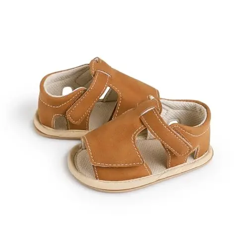 HsdsBebe Infant Baby Boys Girls Summer Beach Sandals Breathable Athletic Anti-slip Soft Sole Newborn First Walker Crib Shoes - 4