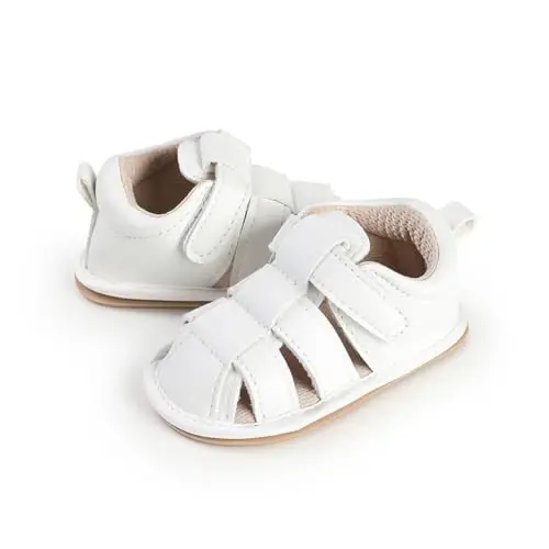 HsdsBebe Infant Baby Boys Girls Summer Beach Sandals Breathable Athletic Anti-slip Soft Sole Newborn First Walker Crib Shoes - 4