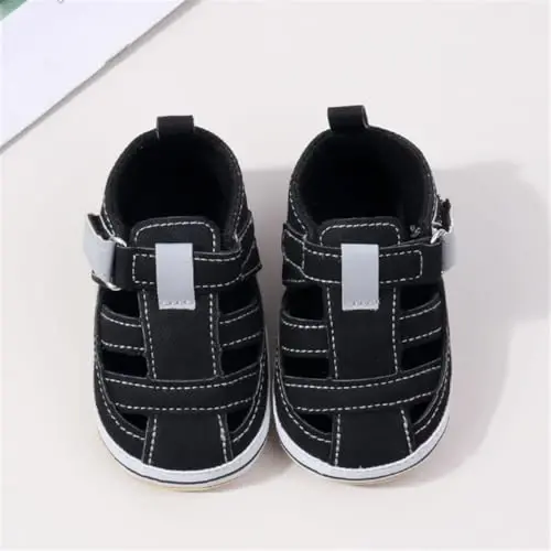 HsdsBebe Infant Baby Boys Girls Summer Beach Sandals Breathable Athletic Anti-slip Soft Sole Newborn First Walker Crib Shoes - 5