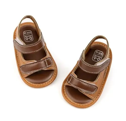 HsdsBebe Infant Baby Boys Girls Summer Beach Sandals Breathable Athletic Anti-slip Soft Sole Newborn First Walker Crib Shoes - 1