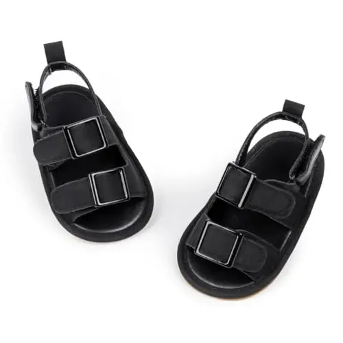HsdsBebe Infant Baby Boys Girls Summer Beach Sandals Breathable Athletic Anti-slip Soft Sole Newborn First Walker Crib Shoes - 1