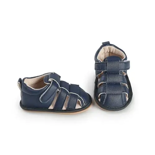 HsdsBebe Infant Baby Boys Girls Summer Beach Sandals Breathable Athletic Anti-slip Soft Sole Newborn First Walker Crib Shoes - 1