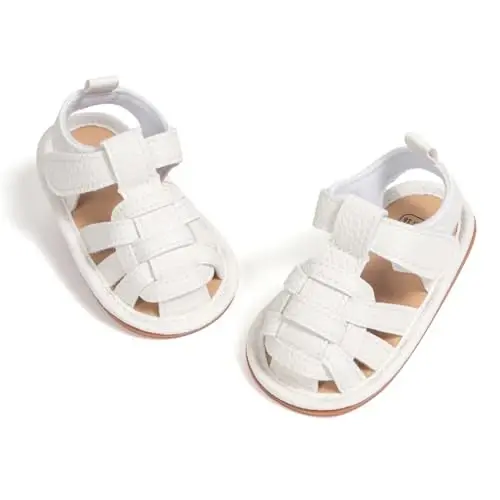 HsdsBebe Infant Baby Boys Girls Summer Beach Sandals Breathable Athletic Anti-slip Soft Sole Newborn First Walker Crib Shoes 