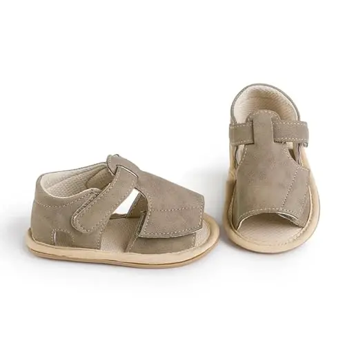 HsdsBebe Infant Baby Boys Girls Summer Beach Sandals Breathable Athletic Anti-slip Soft Sole Newborn First Walker Crib Shoes 