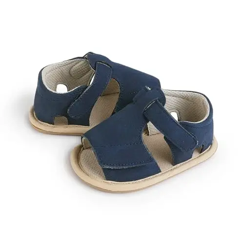 HsdsBebe Infant Baby Boys Girls Summer Beach Sandals Breathable Athletic Anti-slip Soft Sole Newborn First Walker Crib Shoes - 4