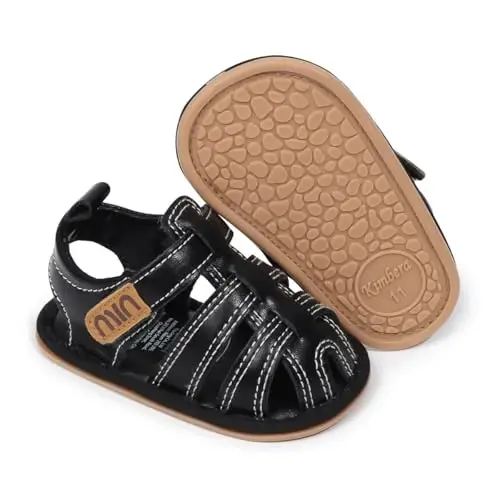 HsdsBebe Infant Baby Boys Girls Summer Beach Sandals Breathable Athletic Anti-slip Soft Sole Newborn First Walker Crib Shoes - 3