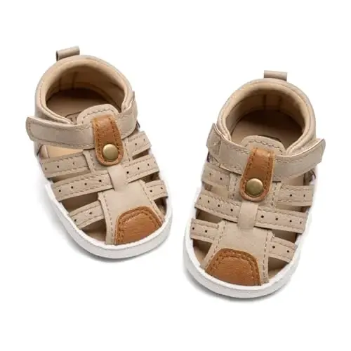 HsdsBebe Infant Baby Boys Girls Summer Beach Sandals Breathable Athletic Anti-slip Soft Sole Newborn First Walker Crib Shoes 