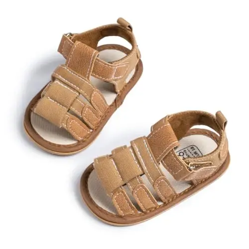 HsdsBebe Infant Baby Boys Girls Summer Beach Sandals Breathable Athletic Anti-slip Soft Sole Newborn First Walker Crib Shoes 