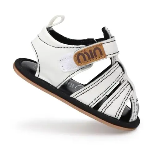 HsdsBebe Infant Baby Boys Girls Summer Beach Sandals Breathable Athletic Anti-slip Soft Sole Newborn First Walker Crib Shoes - 5