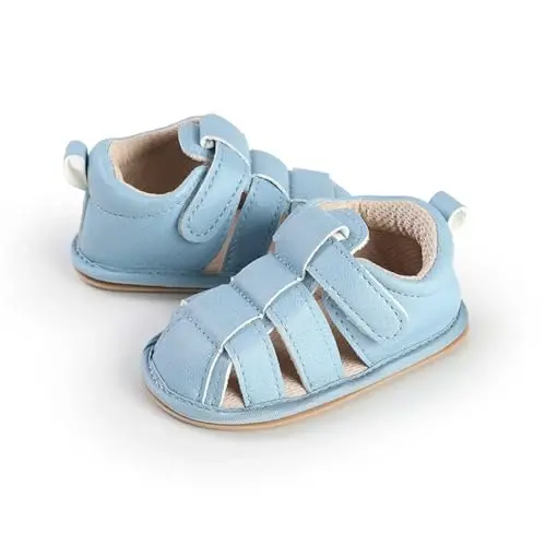 HsdsBebe Infant Baby Boys Girls Summer Beach Sandals Breathable Athletic Anti-slip Soft Sole Newborn First Walker Crib Shoes - 4