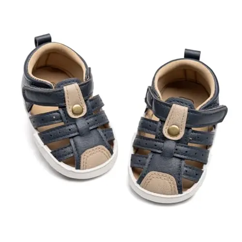 HsdsBebe Infant Baby Boys Girls Summer Beach Sandals Breathable Athletic Anti-slip Soft Sole Newborn First Walker Crib Shoes 