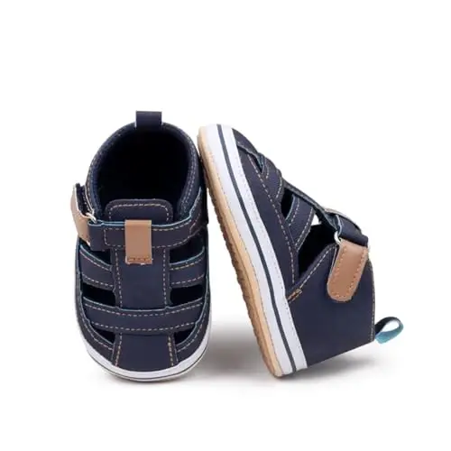 HsdsBebe Infant Baby Boys Girls Summer Beach Sandals Breathable Athletic Anti-slip Soft Sole Newborn First Walker Crib Shoes 