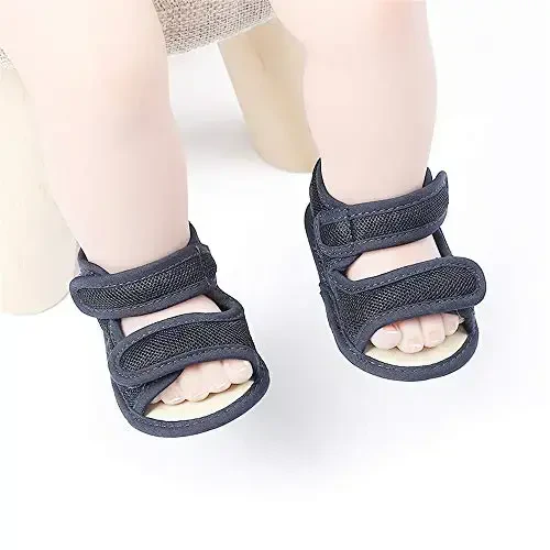 HsdsBebe Infant Baby Boys Girls Summer Beach Sandals Nafas oladigan Atletik Sirpanishga qarshi Yumshoq Taglik Yangi tug'ilgan Birinchi Yuruvchi To'shak Poyabzallari - 2