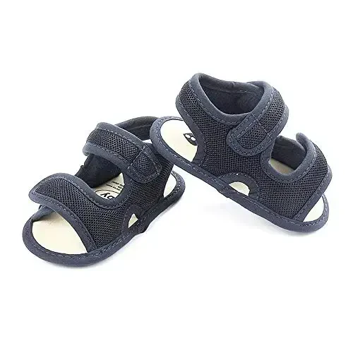 HsdsBebe Infant Baby Boys Girls Summer Beach Sandals Nafas oladigan Atletik Sirpanishga qarshi Yumshoq Taglik Yangi tug'ilgan Birinchi Yuruvchi To'shak Poyabzallari - 3