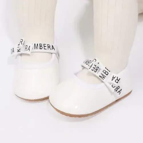 HsdsBebe Infant Baby Girls Mary Jane Flats Bow Non-Slip Soft Sole Princess Toddler First Walkers Sneaker Wedding Dress Shoes - 2