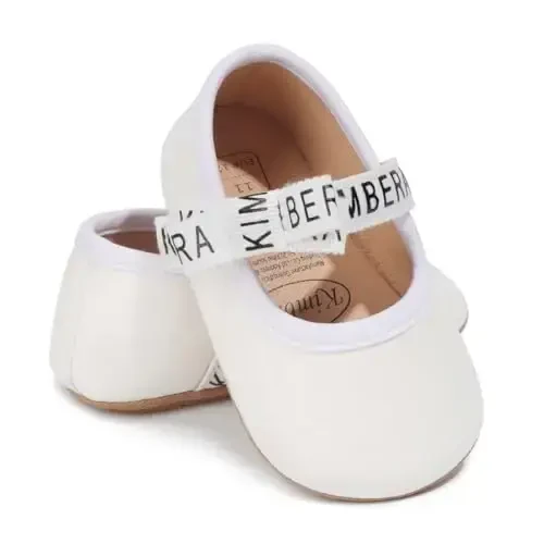 HsdsBebe Infant Baby Girls Mary Jane Flats Bow Non-Slip Soft Sole Princess Toddler First Walkers Sneaker Wedding Dress Shoes - 5