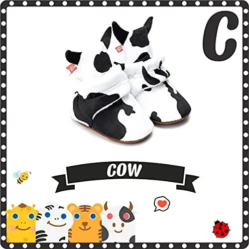 HsdsBebe Unisex Newborn Baby Cotton Booties Non-Slip Sole for Toddler Boys Girls Infant Winter Warm Fleece Cozy Socks Shoes - 3