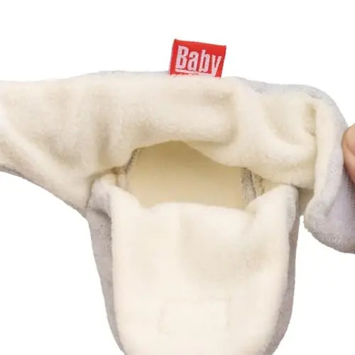 HsdsBebe Unisex Newborn Baby Cotton Booties Non-Slip Sole for Toddler Boys Girls Infant Winter Warm Fleece Cozy Socks Shoes - 6