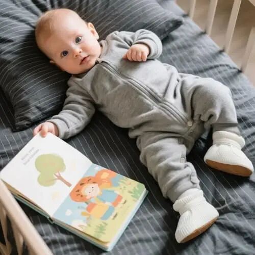 HsdsBebe Unisex Newborn Baby Cotton Booties Non-Slip Sole for Toddler Boys Girls Infant Winter Warm Fleece Cozy Socks Shoes - HSDSBEBE (1)