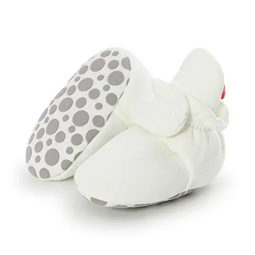 HsdsBebe Unisex Newborn Baby Cotton Booties Non-Slip Sole for Toddler Boys Girls Infant Winter Warm Fleece Cozy Socks Shoes - 3