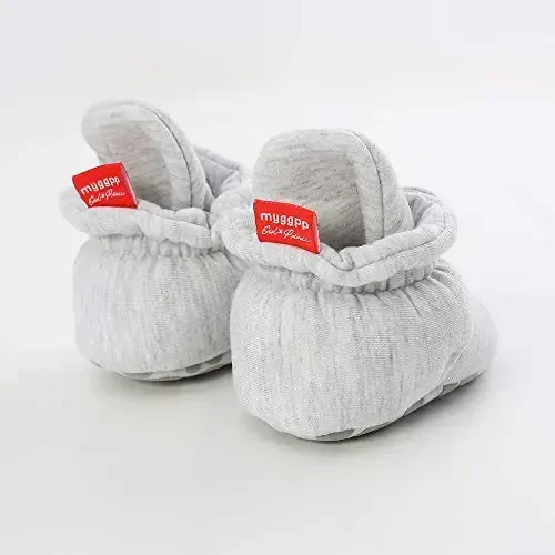 HsdsBebe Unisex Yangi tug'ilgan chaqaloqlar uchun paxta paypoqlari, To'piqsiz taglik, O'g'il bolalar va qizlar uchun qishki iliq junli qulay paypoq poyabzallari - 5