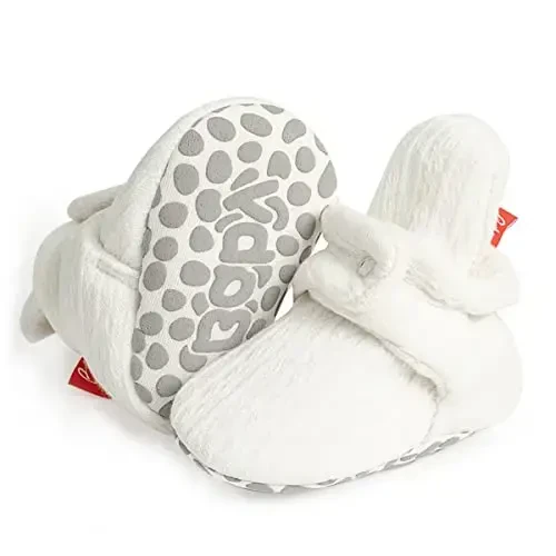HsdsBebe Unisex Newborn Baby Cotton Booties Non-Slip Sole for Toddler Boys Girls Infant Winter Warm Fleece Cozy Socks Shoes - HSDSBEBE