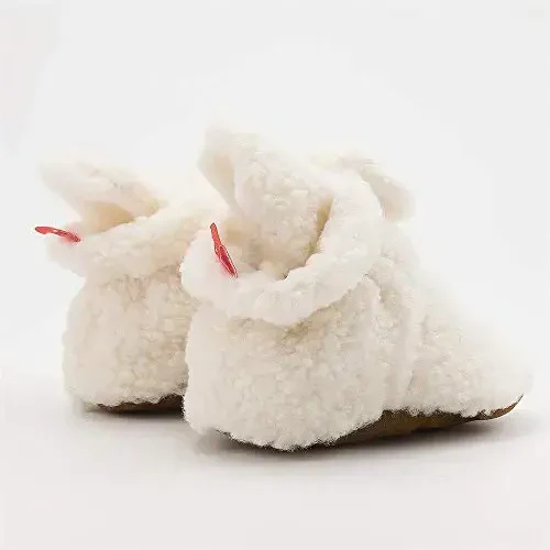 HsdsBebe Unisex Newborn Baby Cotton Booties Non-Slip Sole for Toddler Boys Girls Infant Winter Warm Fleece Cozy Socks Shoes - 4