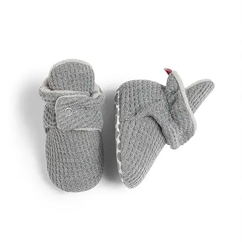HsdsBebe Unisex Newborn Baby Cotton Booties Non-Slip Sole for Toddler Boys Girls Infant Winter Warm Fleece Cozy Socks Shoes - 4