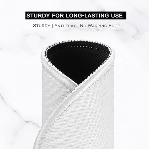 Hsurbtra Mouse Pad, Premium-Textured Small Round Mousepad 8.7 x 8.7 Inch White, Stitched Edge Anti-Slip Waterproof Rubber Pretty Cute Computer Mat for Office Home Gaming Laptop Men Women Kids - 4