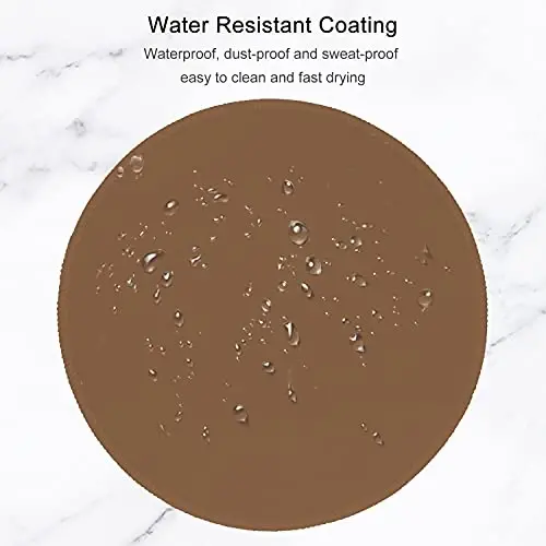 Hsurbtra Mouse Pad, Premium-Textured Small Round Mousepad 8.7 x 8.7 Inch Brown, Stitched Edge Anti-Slip Waterproof Rubber Pretty Cute Computer Mat for Office Home Gaming Laptop Men Women Kids - 5
