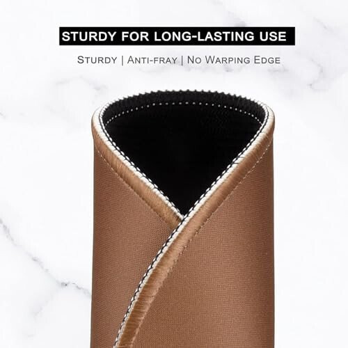 Hsurbtra Mouse Pad, Premium-Textured Small Round Mousepad 8.7 x 8.7 Inch Brown, Stitched Edge Anti-Slip Waterproof Rubber Pretty Cute Computer Mat for Office Home Gaming Laptop Men Women Kids - 4