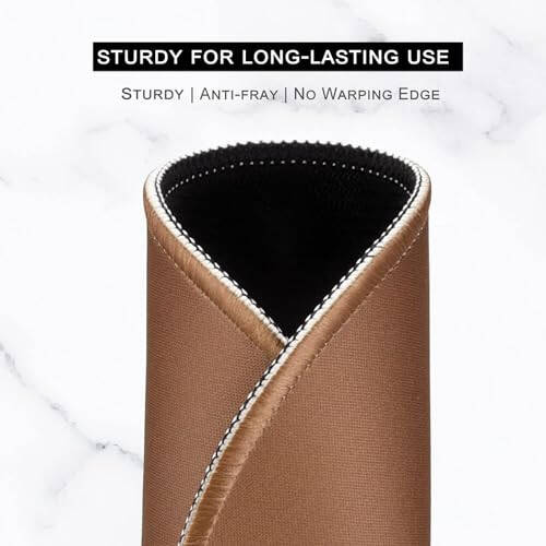 Hsurbtra Mouse Pad, Premium-Textured Small Round Mousepad 8.7 x 8.7 Inch Brown, Stitched Edge Anti-Slip Waterproof Rubber Pretty Cute Computer Mat for Office Home Gaming Laptop Men Women Kids - 4