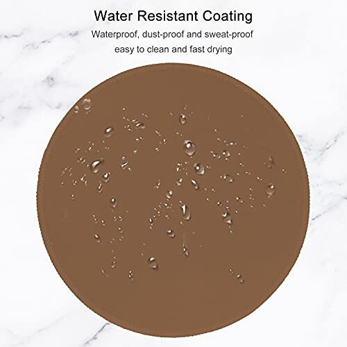 Hsurbtra Mouse Pad, Premium-Textured Small Round Mousepad 8.7 x 8.7 Inch Brown, Stitched Edge Anti-Slip Waterproof Rubber Pretty Cute Computer Mat for Office Home Gaming Laptop Men Women Kids - 6