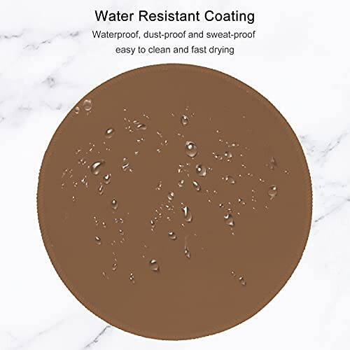 Hsurbtra Mouse Pad, Premium-Textured Small Round Mousepad 8.7 x 8.7 Inch Brown, Stitched Edge Anti-Slip Waterproof Rubber Pretty Cute Computer Mat for Office Home Gaming Laptop Men Women Kids - 6