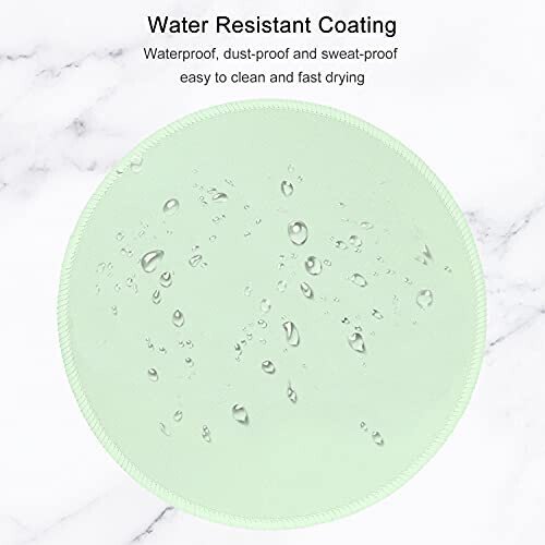 Hsurbtra Mouse Pad, Premium-Textured Small Round Mousepad 8.7 x 8.7 Inch Lake Green, Stitched Edge Anti-Slip Waterproof Rubber Pretty Cute Computer Mat for Office Home Gaming Laptop Men Women Kids - 6