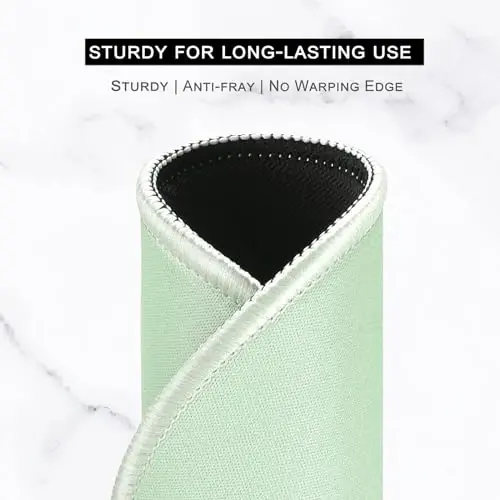 Hsurbtra Mouse Pad, Premium-Textured Small Round Mousepad 8.7 x 8.7 Inch Lake Green, Stitched Edge Anti-Slip Waterproof Rubber Pretty Cute Computer Mat for Office Home Gaming Laptop Men Women Kids - 5