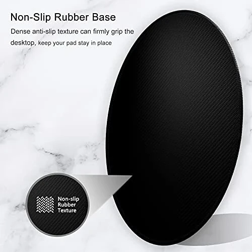 Hsurbtra Mouse Pad, Premium-Textured Small Round Mousepad 8.7 x 8.7 Inch Yellow, Stitched Edge Anti-Slip Waterproof Rubber Pretty Cute Computer Mat for Office Home Gaming Laptop Men Women Kids - 5