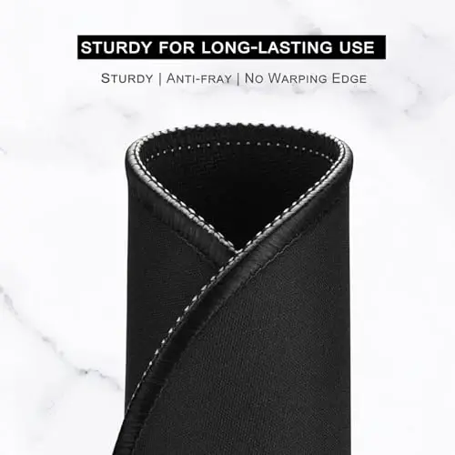 Hsurbtra Mouse Pad, Premium-Textured Small Round Mousepad 8.7 x 8.7 Inch Black, Stitched Edge Anti-Slip Waterproof Rubber Pretty Cute Computer Mat for Office Home Gaming Laptop Men Women Kids - 3