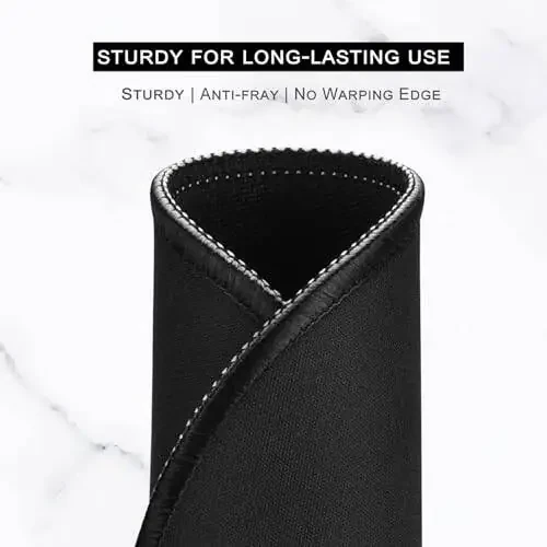 Hsurbtra Mouse Pad, Premium-Textured Small Round Mousepad 8.7 x 8.7 Inch Black, Stitched Edge Anti-Slip Waterproof Rubber Pretty Cute Computer Mat for Office Home Gaming Laptop Men Women Kids - 4