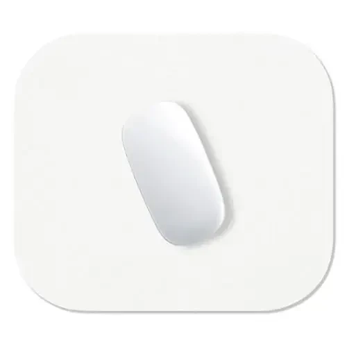 Hsurbtra Mouse Pad, Premium-Textured Small Square Mousepad 8 x 9 Inch White, Thick 3 mm Anti-Slip Waterproof Rubber Pretty Cute Computer Mat for Office Home Gaming Laptop Men Women Kids 