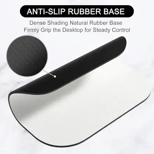 Hsurbtra Mouse Pad, Premium-Textured Small Square Mousepad 8 x 9 Inch White, Thick 3 mm Anti-Slip Waterproof Rubber Pretty Cute Computer Mat for Office Home Gaming Laptop Men Women Kids - 3